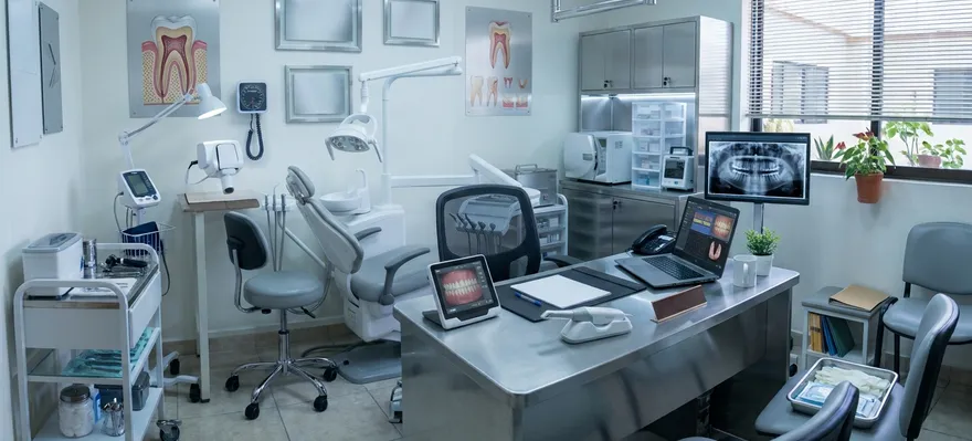 Consultorio de odontología equipado